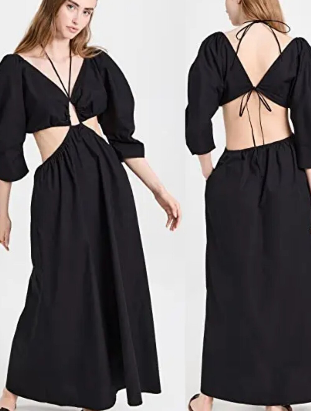 Mara Hoffman Shaina Poplin Dress Black NWT — PRICE FIRM
